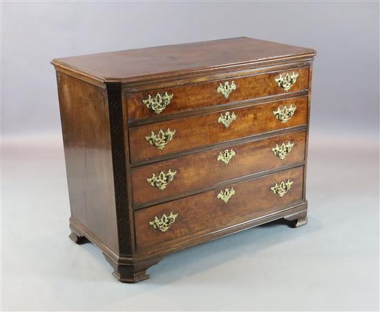 A George III mahogany Chippendale period dressing chest W.3ft 4in. D.1ft 9in. H.2ft 8in.